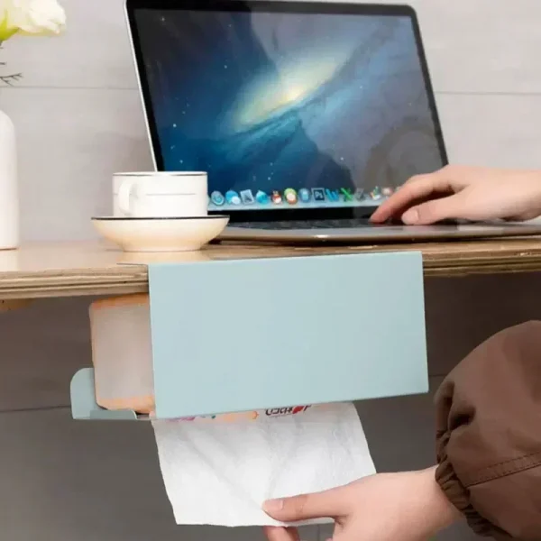 Multi-functional Tissue Box Under Cabinet Paper Towel Holder Iron Strong load-bearing Paper Towel Rack Desk Kitchen Accessories 5