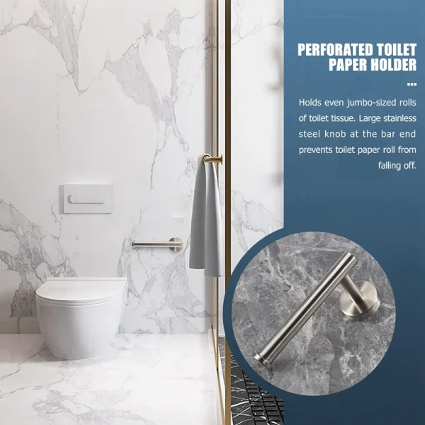 SUS 304 Stainless Steel Toilet Paper Holder,Round Tissue Holder,Paper Roll Dispenser 3