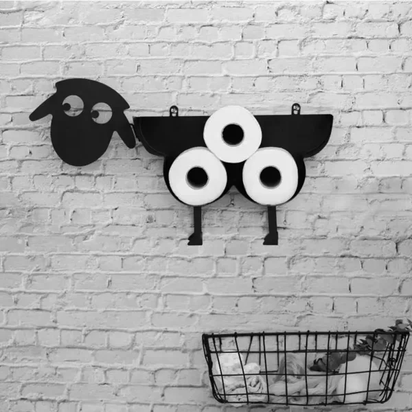 Cute Sheep/Puppy Toilet Paper Holder Bathroom Tissue Storage Box Bathroom Accessories Kitchen Roll Stand Rack Bathroom Decor 2