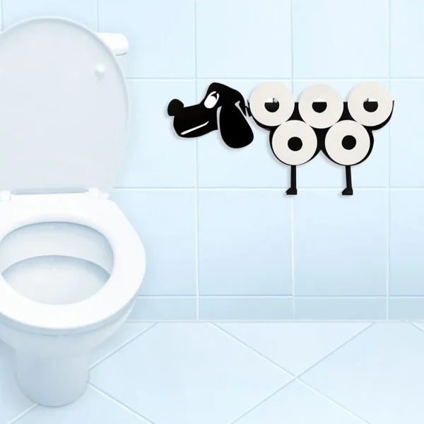 Cute Sheep/Puppy Toilet Paper Holder Bathroom Tissue Storage Box Bathroom Accessories Kitchen Roll Stand Rack Bathroom Decor 6