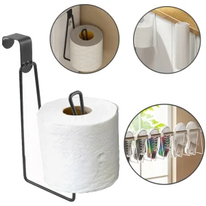 1/2Pcs Toilet Roll Paper Holder Organizer Wall Mount Storage Stand Kitchen Bathroom Towel Dispenser Multi Purpose Household Rack 1