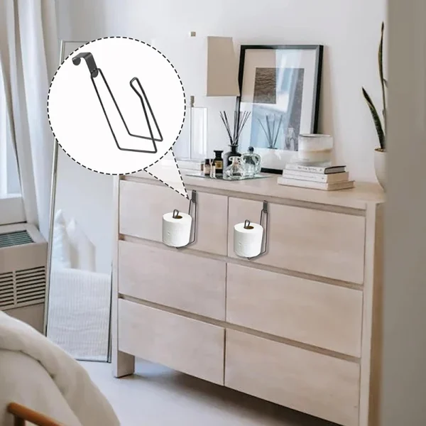 1/2Pcs Toilet Roll Paper Holder Organizer Wall Mount Storage Stand Kitchen Bathroom Towel Dispenser Multi Purpose Household Rack 4