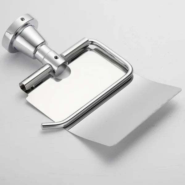 Zinc Alloy Stainless Steel Toilet Paper Holder Wall Mount Punching Bathroom Kitchen Tissue Roll Dispenser 6