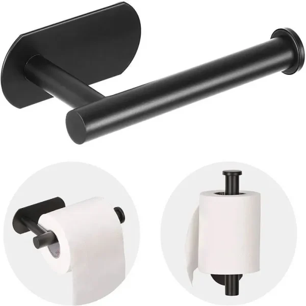 No Drilling Toilet Paper Holder SUS304 Stainless Steel Self Adhesive Wall Mount Tissue Towel Roll Dispenser for Bathroom Kitchen 1