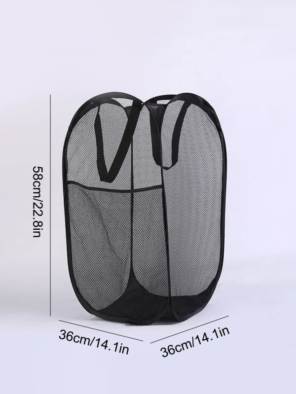 Large Capacity Dirty Clothes Basket Storage Bucket Mesh Bathroom Portable Foldable Dirty Clothes Basket 5