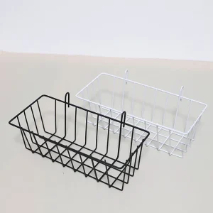 Metal Decorative Storage Basket DIY Iron Grid Flower Pot Hanging Shelf Wall Art Mounted Frame Mesh Display Rack Home Decoration 1