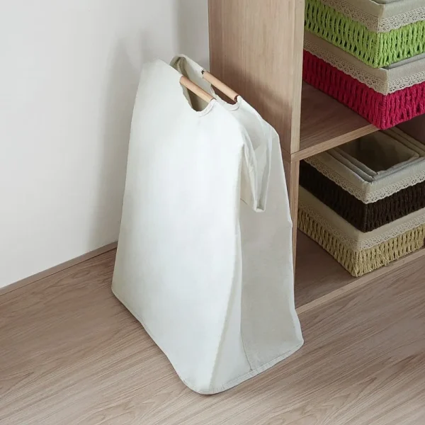 1pc Collapsible Laundry Basket with Handle Large Capacity Household Bathroom Dirty Clothes Storage Basket Clothes Organizer 4
