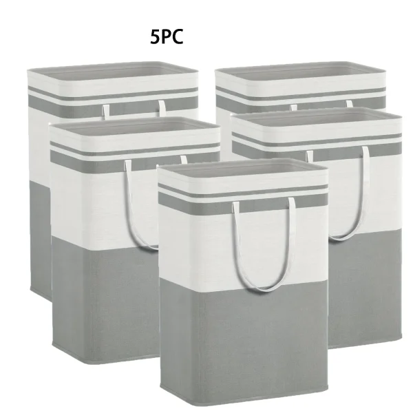 1/2/3/4/5 PCS Laundry Basket with Handle Waterproof Laundry Hamper 72L Capacity Foldable Clothes Sundries Organizer Storage Box 1