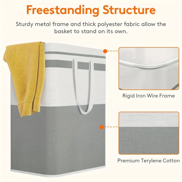 1/2/3/4/5 PCS Laundry Basket with Handle Waterproof Laundry Hamper 72L Capacity Foldable Clothes Sundries Organizer Storage Box 4