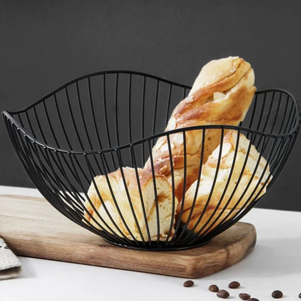 Metal Fruit Basket Simple Fruit Basin Multi-Size Iron Snack Bread Vegetable Storage Bowls Kitchen Eggs Dessert Holder Organizer 3