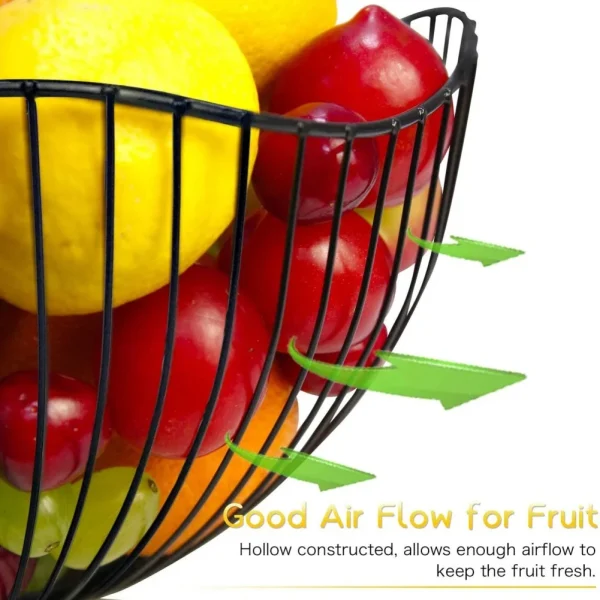 Metal Fruit Basket Simple Fruit Basin Multi-Size Iron Snack Bread Vegetable Storage Bowls Kitchen Eggs Dessert Holder Organizer 5