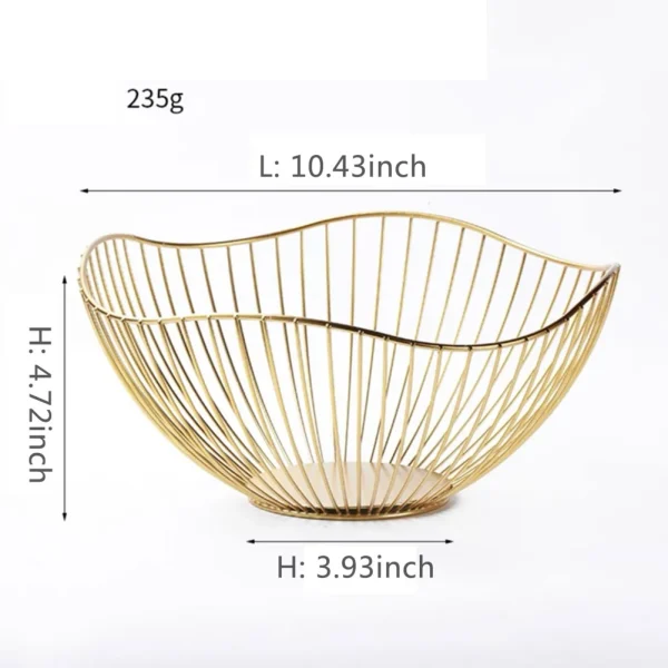 Metal Fruit Basket Simple Fruit Basin Multi-Size Iron Snack Bread Vegetable Storage Bowls Kitchen Eggs Dessert Holder Organizer 6