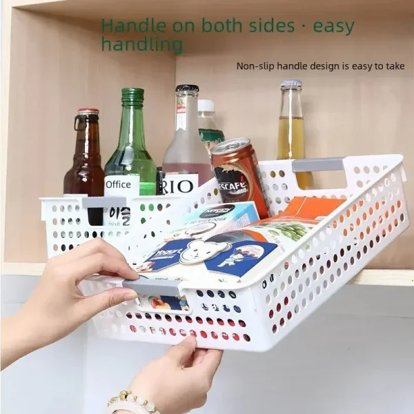 Household miscellaneous items storage basket snack toy storage box plastic shelf kitchen tabletop minimalist storage box 6