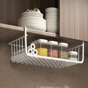 Kitchen storage rack dormitory storage artifact hanging layered seasoning hanging basket hanging cabinet bottom hanging rack 1