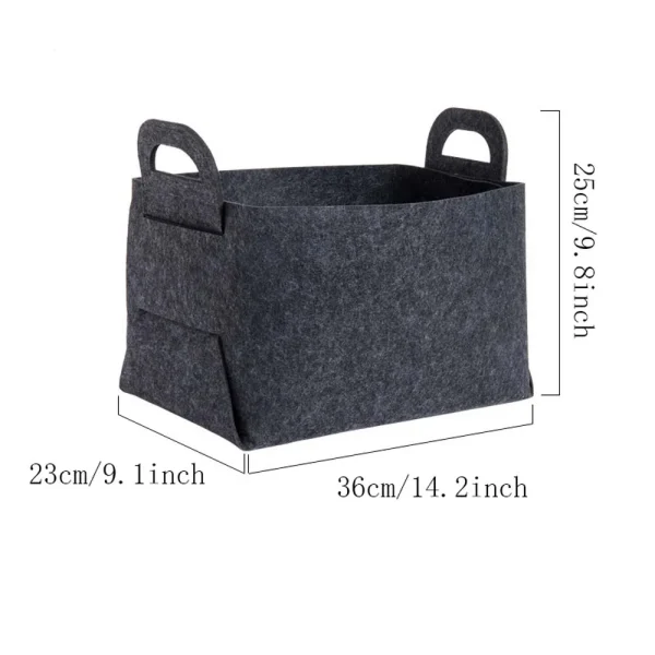 Foldable Felt Storage Basket Solid Color Simple Kids Toy Storage Box Clothes Storage Laundry Basket Sundry Organizer 6