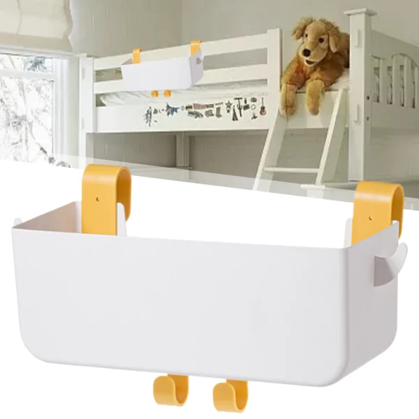 Student Dormitory Bedside Storage Hanging Basket With Hook Large Capacity Partitioned Storage Hanging Storage Box Organizer 3
