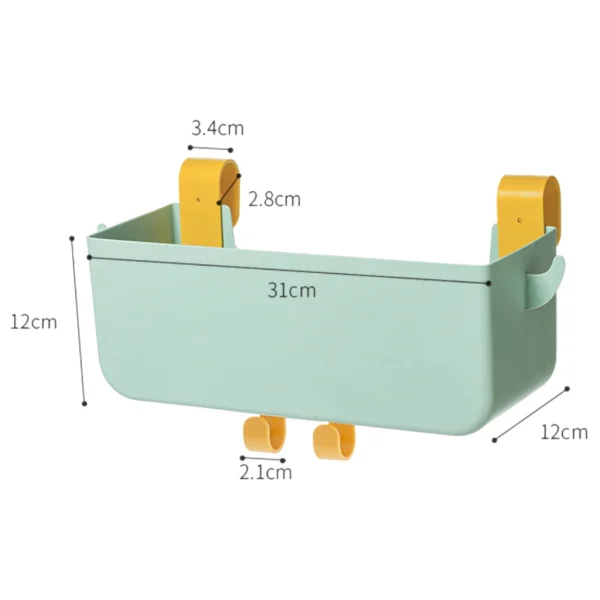 Student Dormitory Bedside Storage Hanging Basket With Hook Large Capacity Partitioned Storage Hanging Storage Box Organizer 6