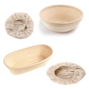 Round or Oval Banneton With Liner Bread Proofing Basket Natural Rattan Basket Baking Utensils Bread Baskets Fermentation Tools 1