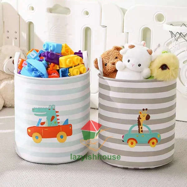 Folding Storage Basket Linen Storage Fabric Wardrobe Office Bedroom Closet Toys Laundry Basket With Handle Storage Organizer new 2