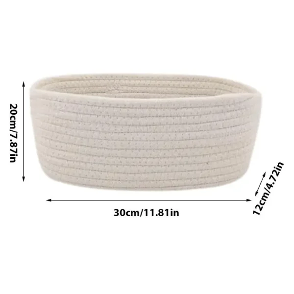 Dog Toy Basket Cotton Rope Dog Toy Bin Toy Storage Basket Toy Basket Woven Basket With Handles For Living Room Bedroom 6