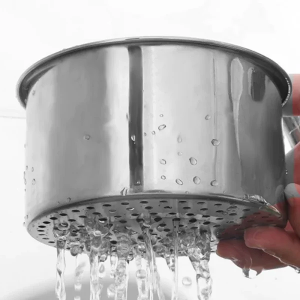 Space Saving Stainless Steel Strainer Basket Kitchen Sink Garbage Filter Swan Dry and Wet Separation Hook Drain Rack 5