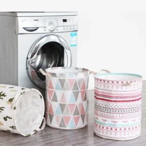 Folding Dirty Laundry Basket 1 PC Kids Toys Organizer Waterproof  Cotton Linen Large Capacity Clothes Storage Bag Laundry Basket 1