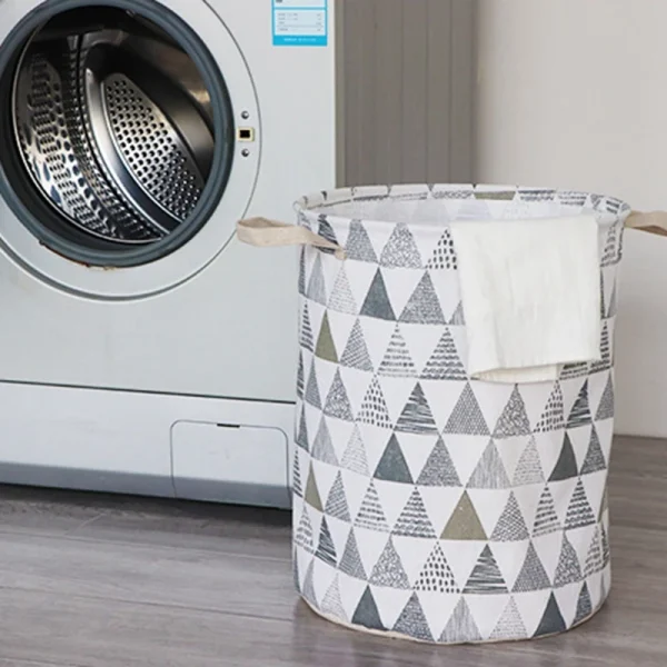Folding Dirty Laundry Basket 1 PC Kids Toys Organizer Waterproof  Cotton Linen Large Capacity Clothes Storage Bag Laundry Basket 4