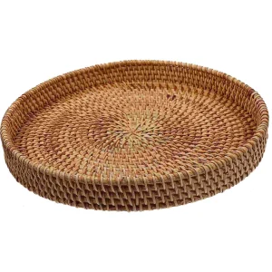Multifunction Rattan Storage Basket Food Tray Woven Bread Multi-function Coffee 1