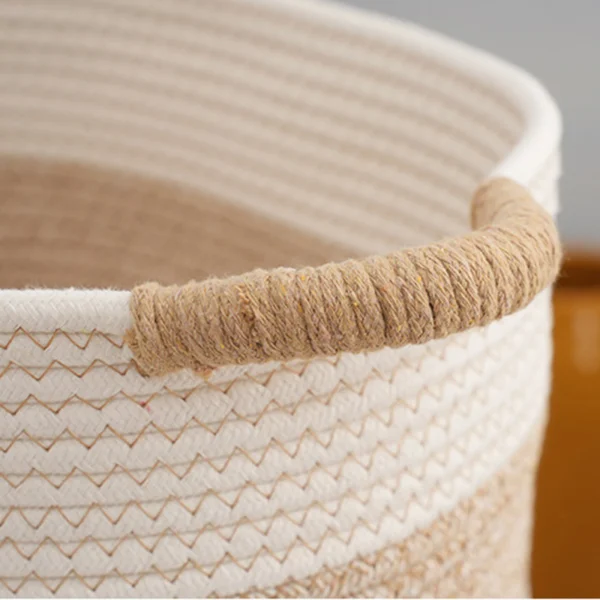 Rope Woven Baskets for Organizing Storage Basket Basket Portable Gift Basket Empty for Bathroom Home Nursery Desktop Books 6