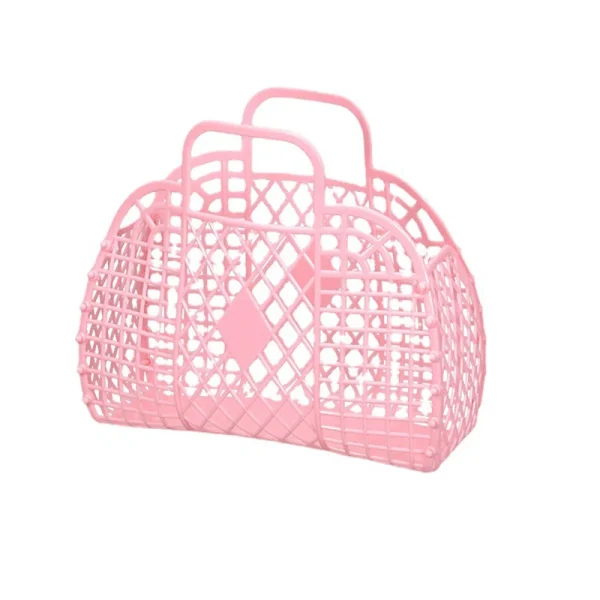 Kitchen Storage Basket Hollow Portable Shower Bath Baskets Desktop Fruit Hanging Child Toys Snack Plastic Organizer 3