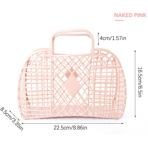 Kitchen Storage Basket Hollow Portable Shower Bath Baskets Desktop Fruit Hanging Child Toys Snack Plastic Organizer 6