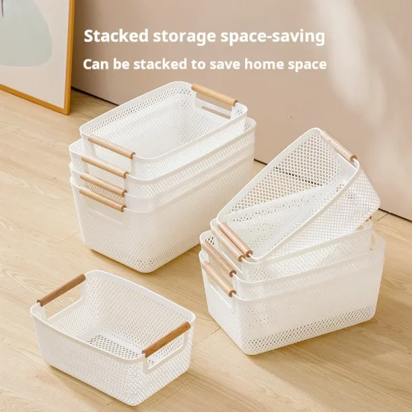 Multi Functional Hollow Storage Basket, Miscellaneous Plastic Storage Basket, Bathroom Headboard, Desktop, Kitchen, Outdoor Frui 2