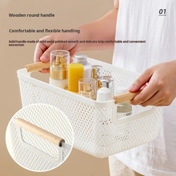 Multi Functional Hollow Storage Basket, Miscellaneous Plastic Storage Basket, Bathroom Headboard, Desktop, Kitchen, Outdoor Frui 3