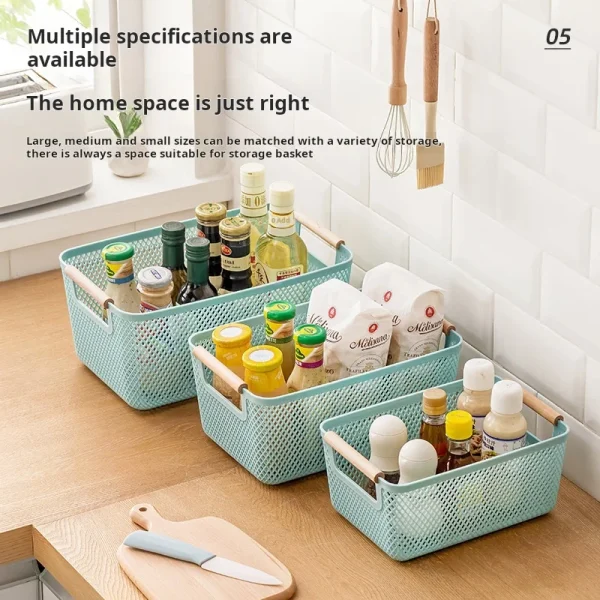 Multi Functional Hollow Storage Basket, Miscellaneous Plastic Storage Basket, Bathroom Headboard, Desktop, Kitchen, Outdoor Frui 4