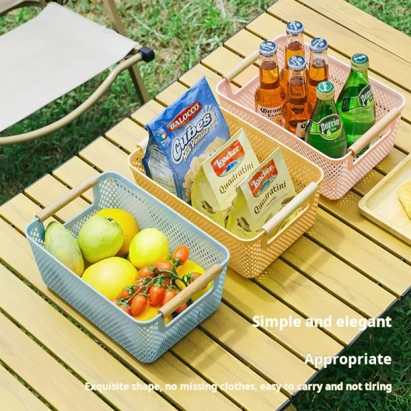 Multi Functional Hollow Storage Basket, Miscellaneous Plastic Storage Basket, Bathroom Headboard, Desktop, Kitchen, Outdoor Frui 5