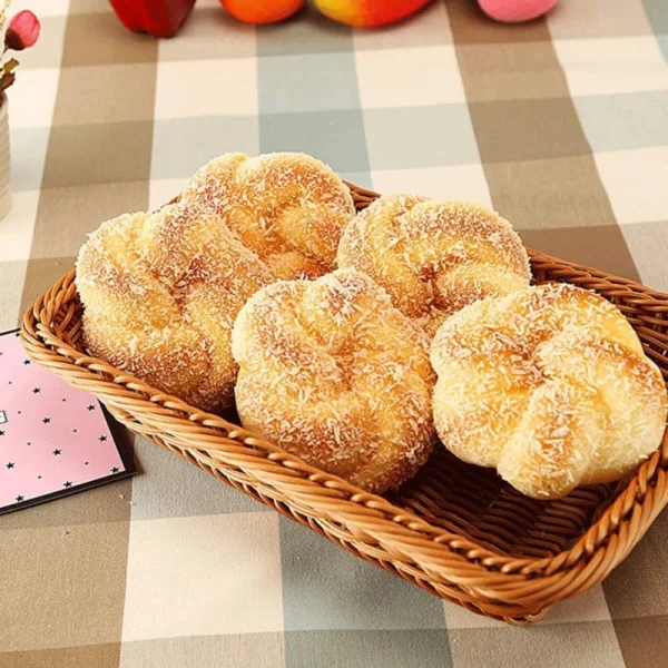 Handwoven Rectangular Rattan Wicker Basket Fruit Tea Snack Bread Picnic Cosmetic Storage Box Kitchen Supplies Household Tools 4