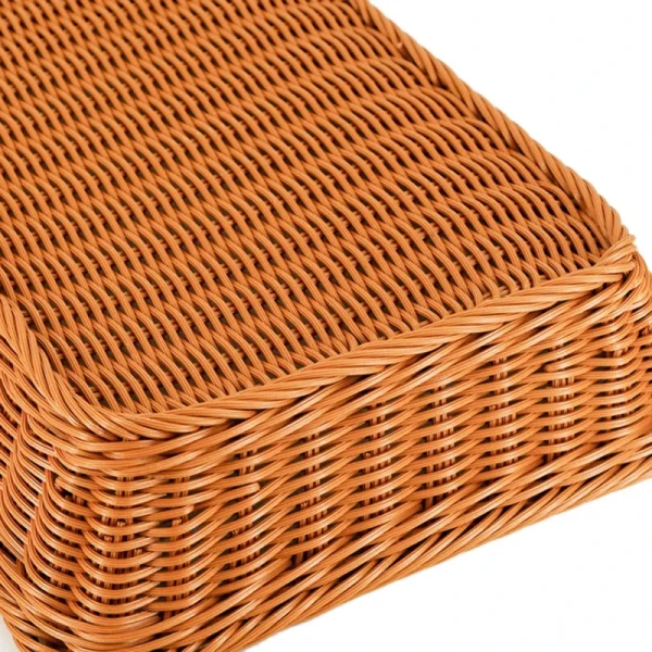 Handwoven Rectangular Rattan Wicker Basket Fruit Tea Snack Bread Picnic Cosmetic Storage Box Kitchen Supplies Household Tools 6