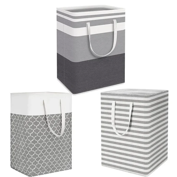 1PC Fabric Laundry Basket Simple Clothes Sundries Storage Box Foldable Bag Large Capacity Laundry Basket 5
