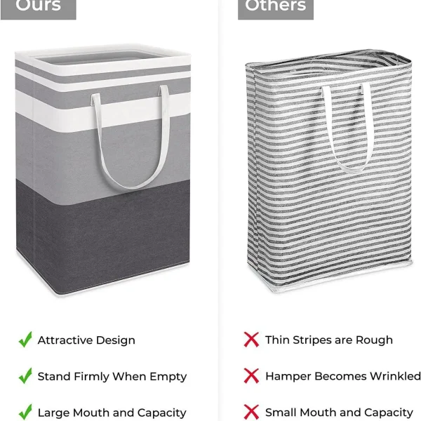 1PC Fabric Laundry Basket Simple Clothes Sundries Storage Box Foldable Bag Large Capacity Laundry Basket 6