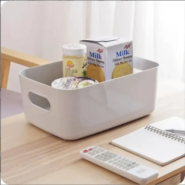 Storage Box Household Drawer Plastic Storage Desktop Storage Box Cosmetics Grocery Snack Storage Basket Kitchen 4