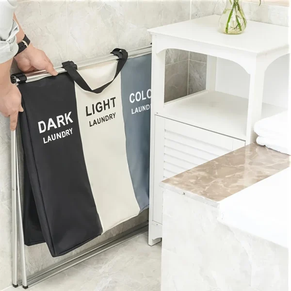 Large capacity foldable sorting laundry basket, folding storage basket, suitable for bedroom, laundry room, bathroom, school, ho 5