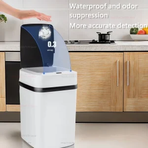 NEW Smart trash can household toilet with cover living room creative bathroom automatic trash can induction toilet waste basket 1