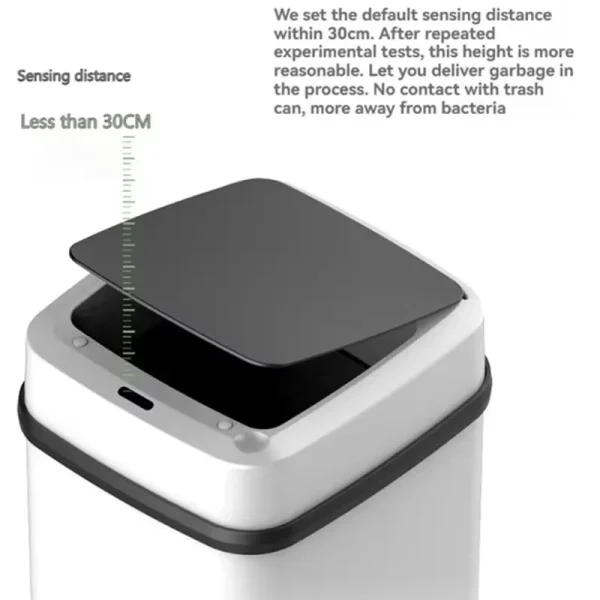 NEW Smart trash can household toilet with cover living room creative bathroom automatic trash can induction toilet waste basket 2