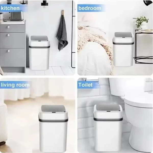 NEW Smart trash can household toilet with cover living room creative bathroom automatic trash can induction toilet waste basket 4