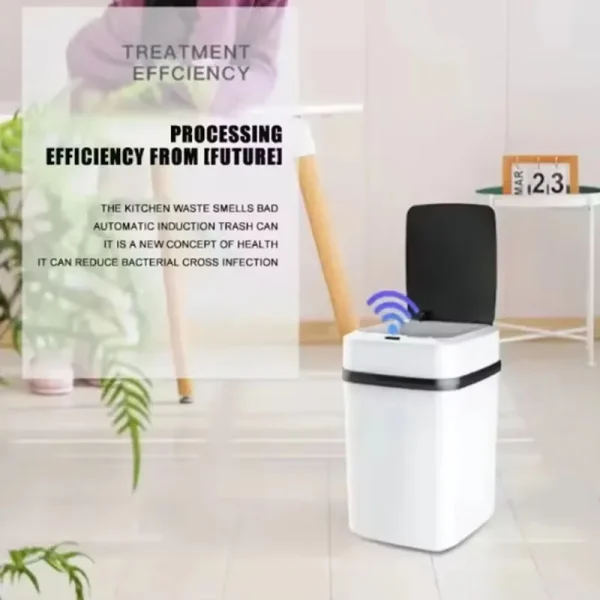 NEW Smart trash can household toilet with cover living room creative bathroom automatic trash can induction toilet waste basket 5