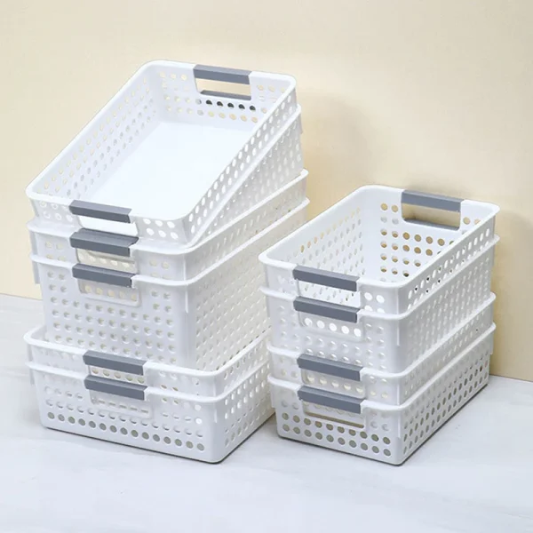 Household Hollow Out Storage Basket For Miscellaneous Toys And Cosmetics Desktop Minimalist Plastic Storage Basket 1