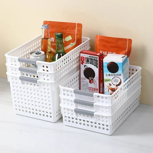Household Hollow Out Storage Basket For Miscellaneous Toys And Cosmetics Desktop Minimalist Plastic Storage Basket 2