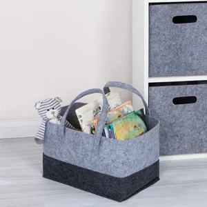Felt tote bag double color large capacity storage bag carry-on shopping bag dirty clothes basket one 1