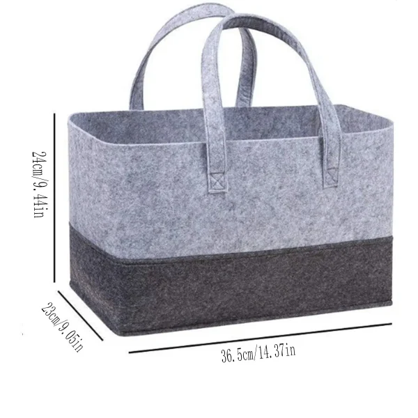 Felt tote bag double color large capacity storage bag carry-on shopping bag dirty clothes basket one 2