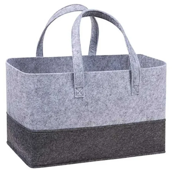 Felt tote bag double color large capacity storage bag carry-on shopping bag dirty clothes basket one 3